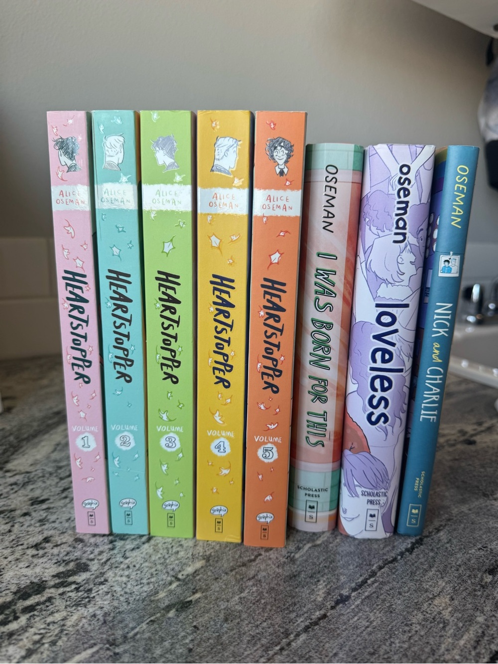 Alice Oseman Book Lot of 8. Heartstopper Vol 1-5, Loveless, Nick & Charlie VGUC